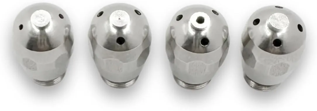Steam Nozzle Set for Espresso Machines. 4 piece set. Fits M10-10mm nozzles made for Rocket, ECM, La Spaziale, Dalle Corte, Faema, Vibiemme, VBM and other espresso machines.