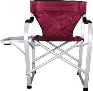 Stylish Camping Heavy Duty Folding Camping Director Chair w/Side table/Burgundy/SL1215