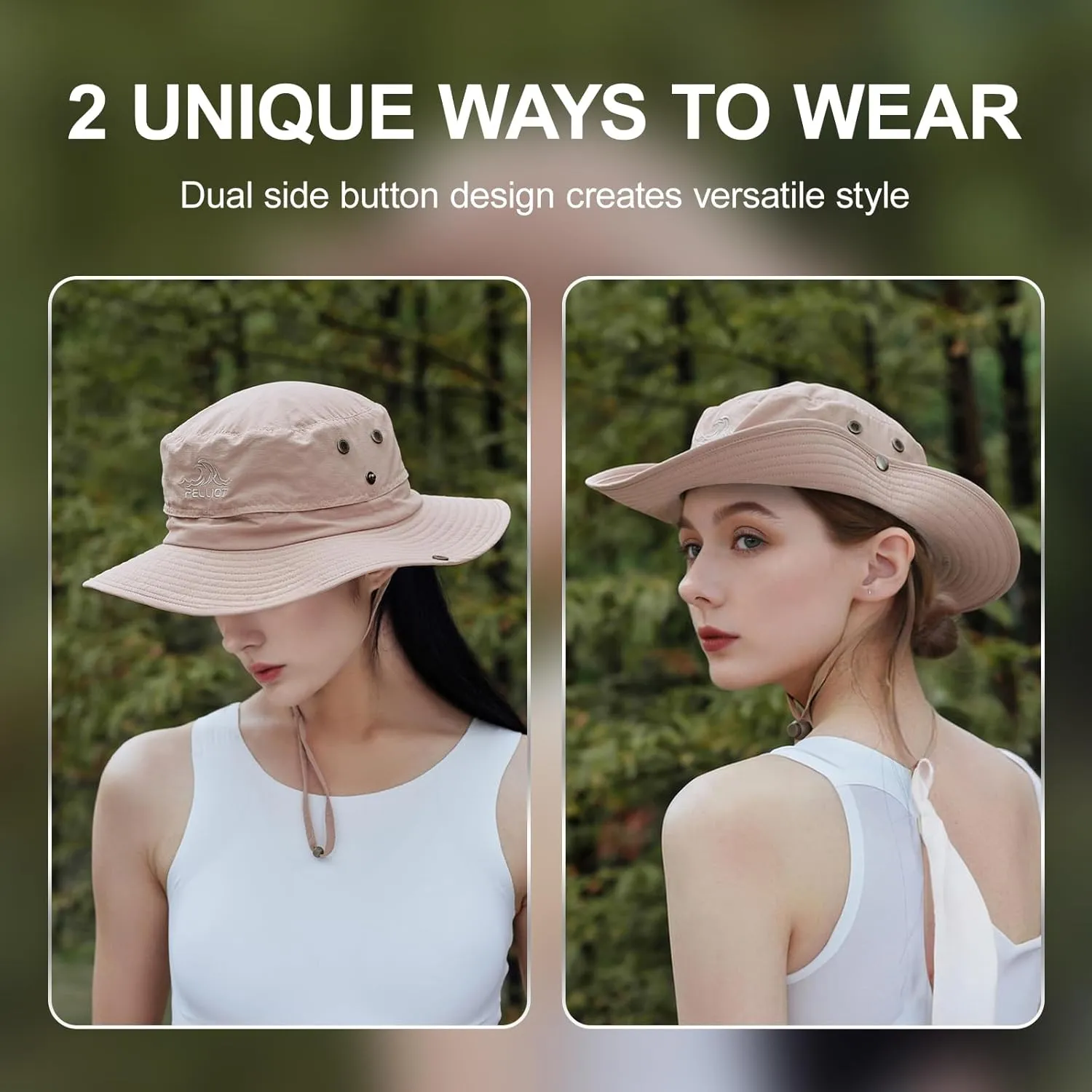 Sun Hats for Women Men Foldable Bucket Hat UPF 50  UV Protection Summer Hat for Fishing Hiking Beach Garden