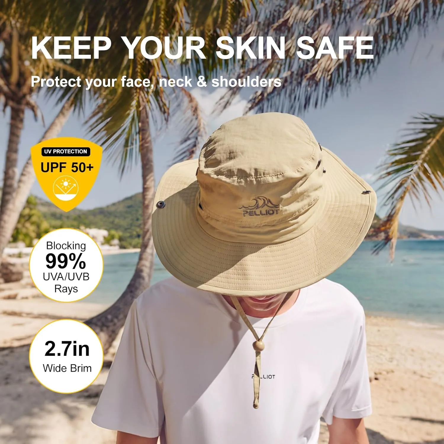 Sun Hats for Women Men Foldable Bucket Hat UPF 50  UV Protection Summer Hat for Fishing Hiking Beach Garden