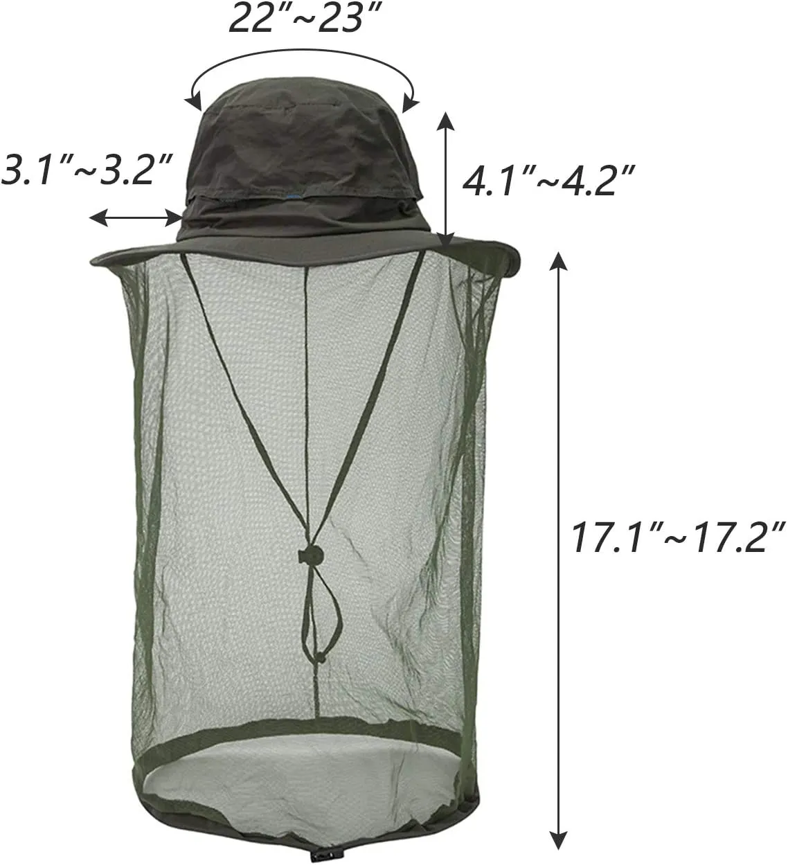 Surblue Head Net Hat Outdoor Fishing Hiking Sun Cap Neck Face Flap Protect Hat UPF50 
