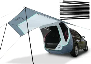 SUV Tailgate Tent with Three Sides Awning Shade & Transmittance Mosquito Net, Hatchback Camping Sunproof Car Tent, Universal SUV Windproof Car Camping Gear Tent Outdoor Travel.