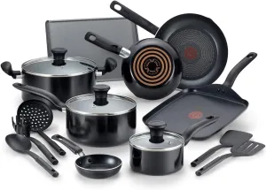 T-FAL Culinare Nonstick Black 16 Pc. Cookware Set