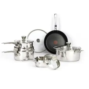 T-FAL Unlimited Stainless Steel 10Pc Cookware Set - H868SA54