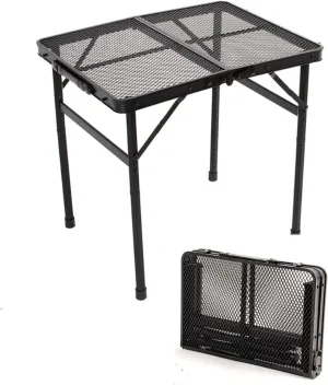 Table for Grill, 23 62"x15 75"x22.05" Outdoor Table, Camping Table, Outdoor Cooking Table, Picnic Tables, Card Table Adjustable Height - Perfect for Camping, Picnic, Beach & BBQ