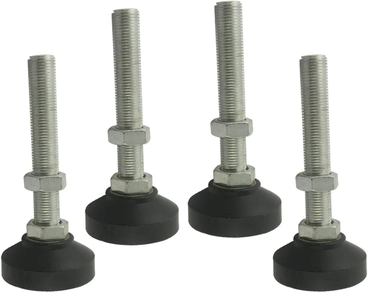 Table Leg Extenders,Adjustable Feet for Furniture,4pcs Adjustable Furniture Thread Leveling Feet,Nylon Base for Sofa,Cabinet,Workshops,Offices Foot Cups(50xM12x100mm)