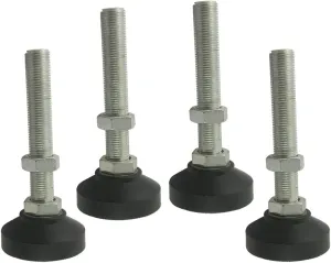 Table Leg Extenders,Adjustable Feet for Furniture,4pcs Adjustable Furniture Thread Leveling Feet,Nylon Base for Sofa,Cabinet,Workshops,Offices Foot Cups(50xM12x100mm)
