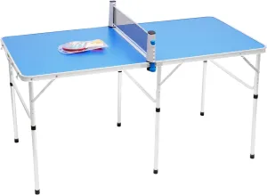 Table Tennis Table, Folding Table Tennis Table, Portable Aluminum Table Tennis Table, Weatherproof Indoor/Outdoor Table Tennis, with 2 Table Tennis Paddles 3 Table Tennis Balls
