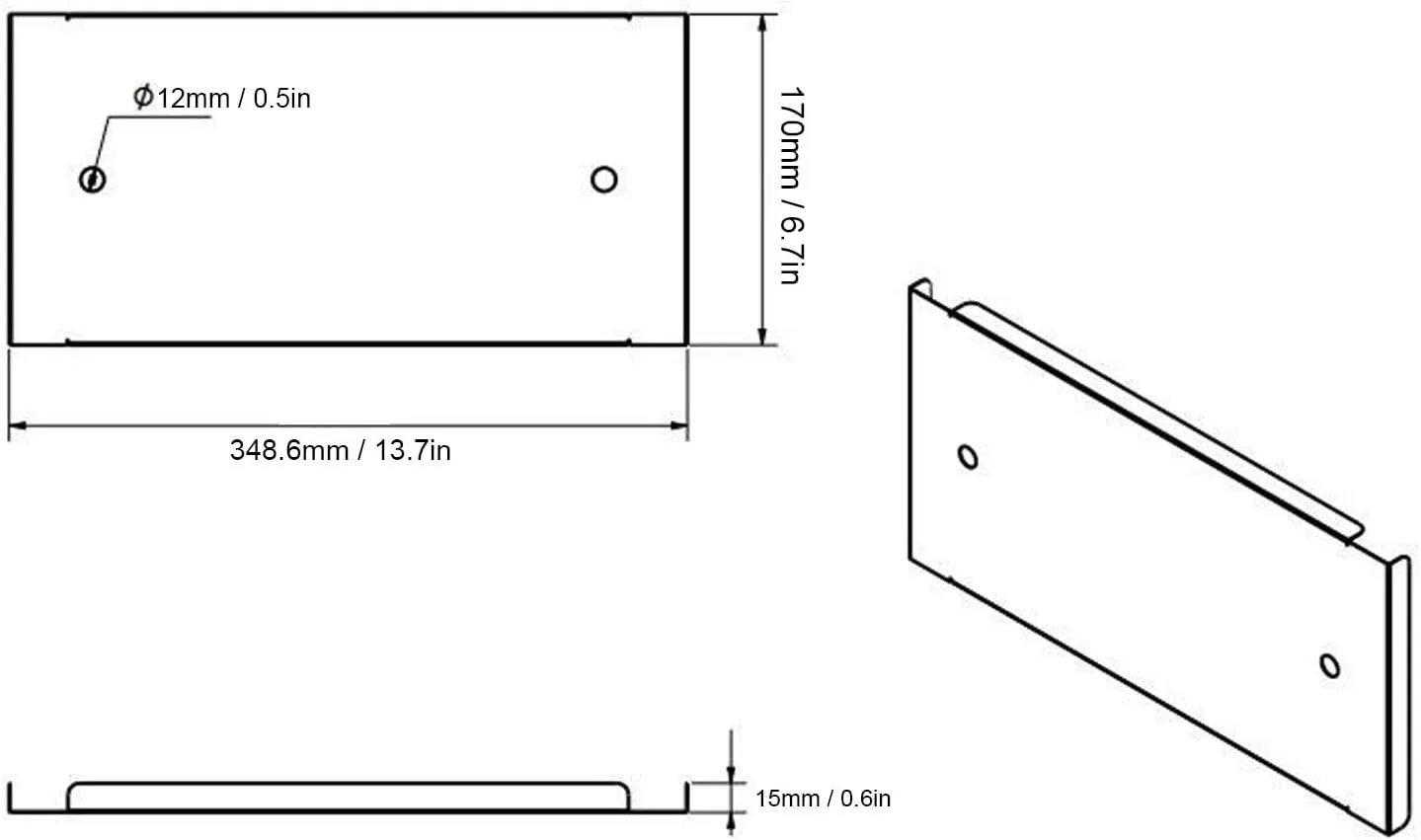 Tabletop Board, 50L Camping Coffee Tea Aluminum Box Table Stylish Black Sandblasting Camping Board for Blackdog (Hollow Board)