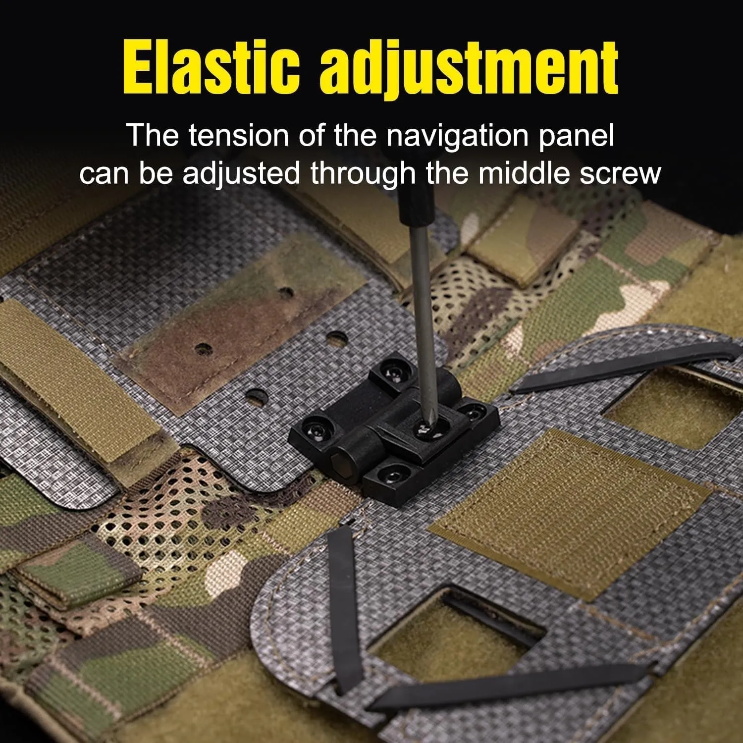 Tactical Plate Carrier MOLLE Vest Phone Holder Universal Cell Phone Chest Mount Pouch Adjustable Foldable Navigation Phone Board Attachment for 4.7"-6.7" Outdoor Sports Military