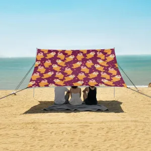 Taiyaki Ice Cream with Cherries Beach Camping Tent Sun Shelter for Whole Family, Beach Shade Canopy with UPF50  UV Protection,Easy Set Up and Carry,Outdoor Shade for Trips, Fishing, Backyard Fu