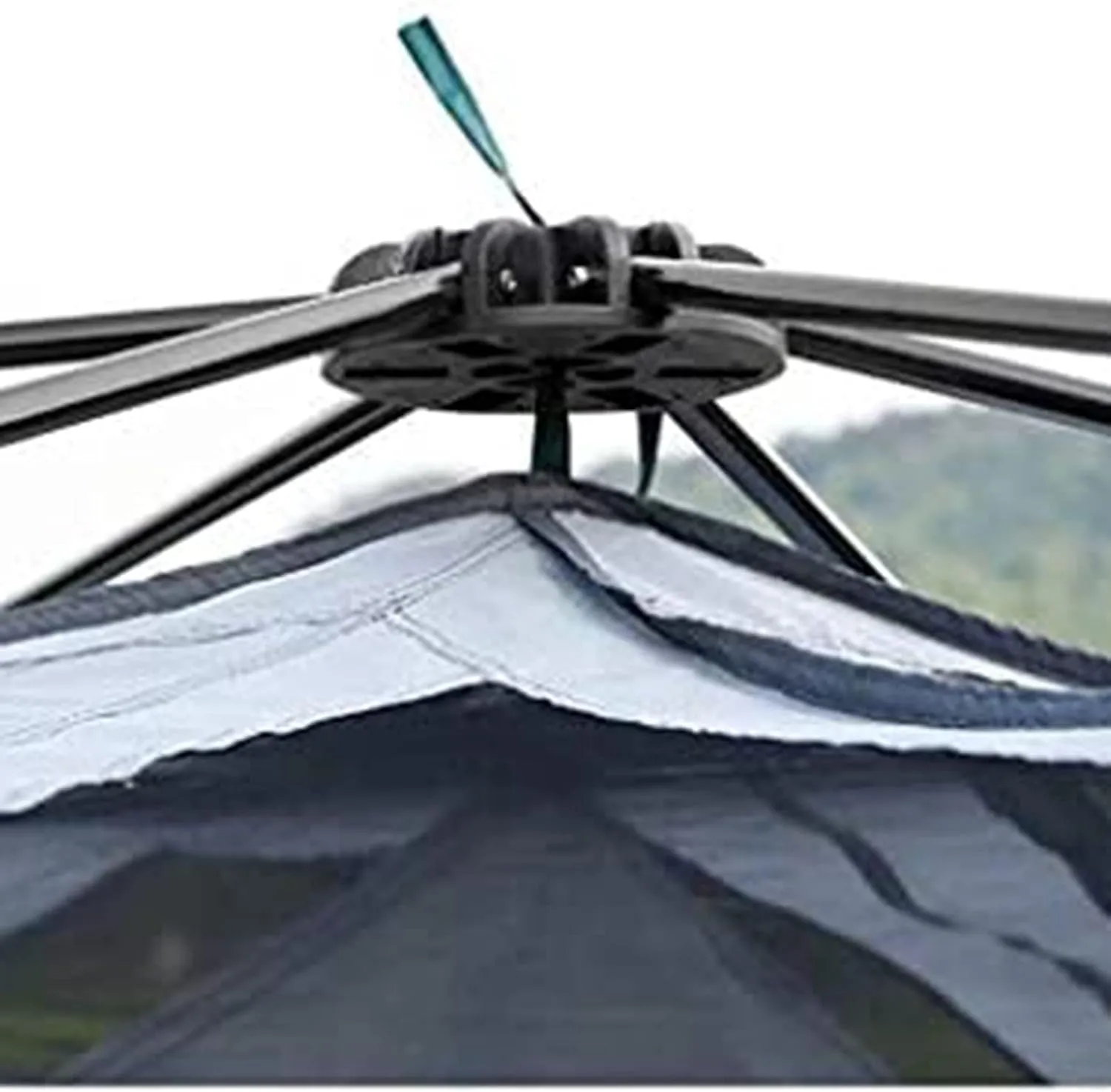 Tarpaulin Shade Cloth Rainproof Cloth Tent Fully Automatic Waterproof Camping 5-8 People Two Rooms Family Tent Backpack Tent Easy to Install and Package (Color : Green, Size : Large)