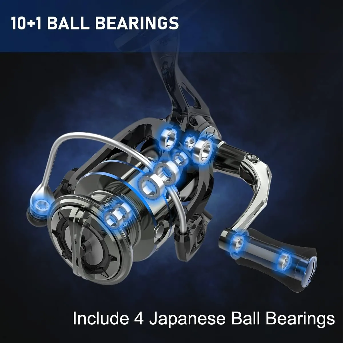 Tempo Apex Spinning Reel - Ultralight Magnesium Body Fishing Reels Spinning with 10 1 BB, Carbon Fiber Max Drag 39 LBs, Smooth Fishing Reel with Aluminum Shaft and Handle for Bass Trout Catfish