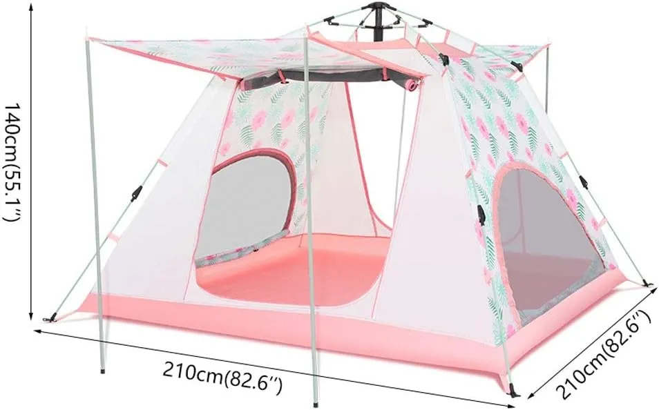 Tent 3-4 Person Waterproof Anti-UV Automatic Tent Easy Instant Setup Foldable Tent for Sun Shelter Travelling Hiking Yurt (Color : E)