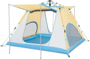 Tent 3-4 Person Waterproof Anti-UV Automatic Tent Easy Instant Setup Foldable Tent for Sun Shelter Travelling Hiking Yurt (Color : E)