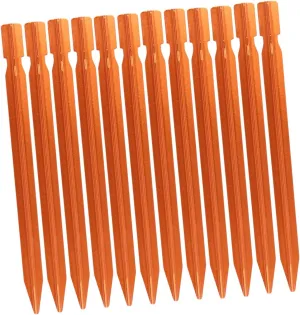 Tent Ground Pegs 12pcs Drillable Aluminum Alloy Nails for Camping Tent Awning