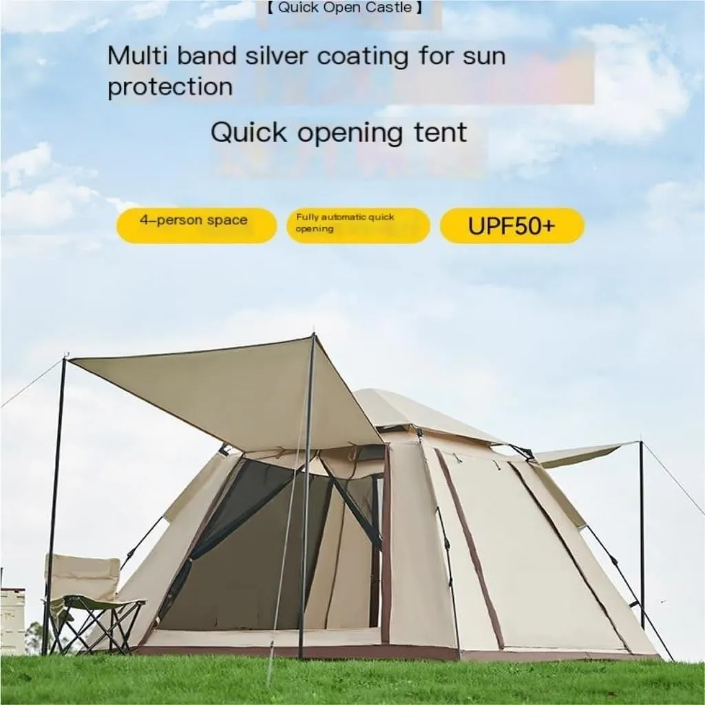 Tent Tent Outdoor Camping Windproof Tent Camping Fully Automatic Double Layer Tent Outdoor Portable Awning Outdoor Tent