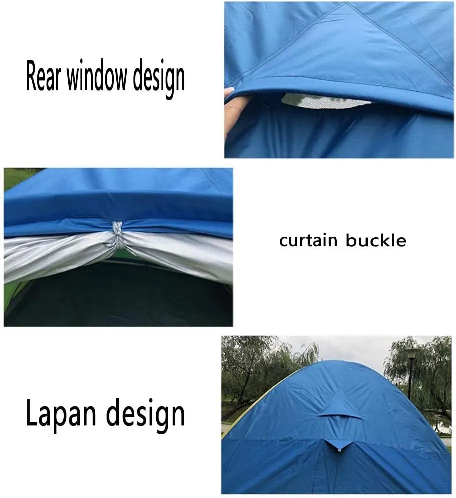 Tent,Dome Family Waterproof Camping Tent,Outdoor Hiking Easy Set Up 3-4 People Orange 114x59inch