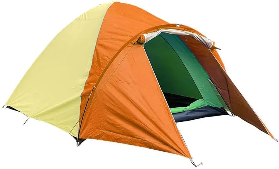 Tent,Dome Family Waterproof Camping Tent,Outdoor Hiking Easy Set Up 3-4 People Orange 114x59inch