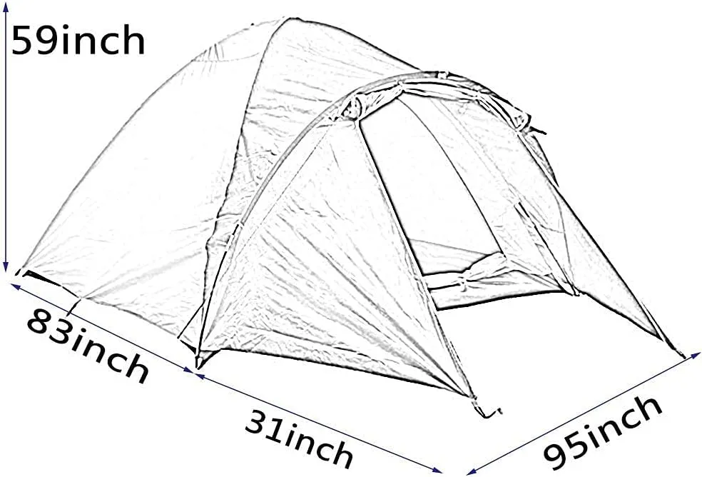Tent,Dome Family Waterproof Camping Tent,Outdoor Hiking Easy Set Up 3-4 People Orange 114x59inch