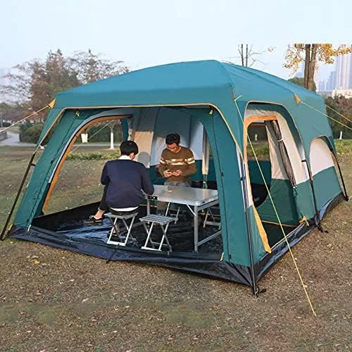 Tents for Camping with Porch, Instant Tent Automatic Glamping Tent, Waterproof Windproof Easy Set Up in Few Minutes Ideal for Family Car Trip, Festiva