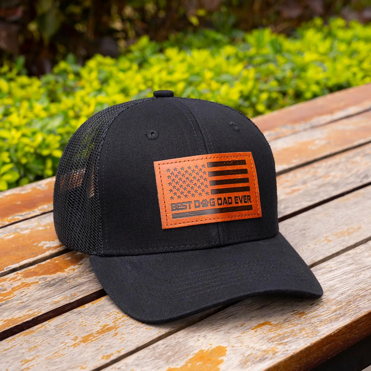 The Dogfather Trucker Hat for Men, Best Dog Dad Gifts, Adjustable Mesh Back Baseball Cap, Idea