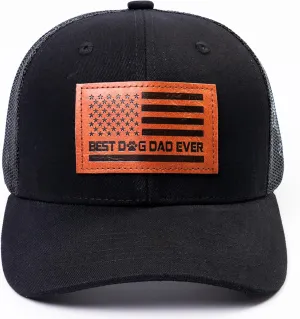 The Dogfather Trucker Hat for Men, Best Dog Dad Gifts, Adjustable Mesh Back Baseball Cap, Idea