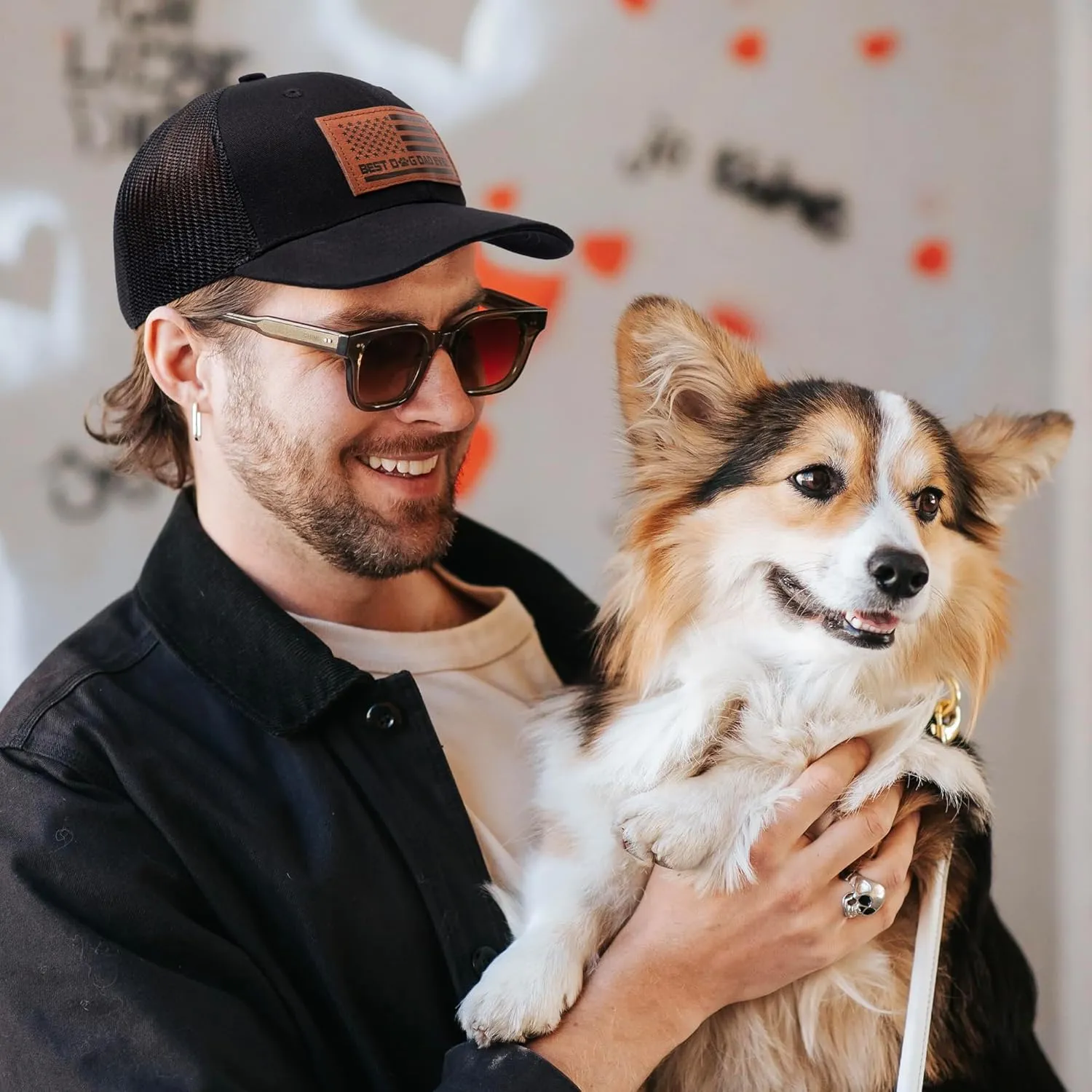 The Dogfather Trucker Hat for Men, Best Dog Dad Gifts, Adjustable Mesh Back Baseball Cap, Idea