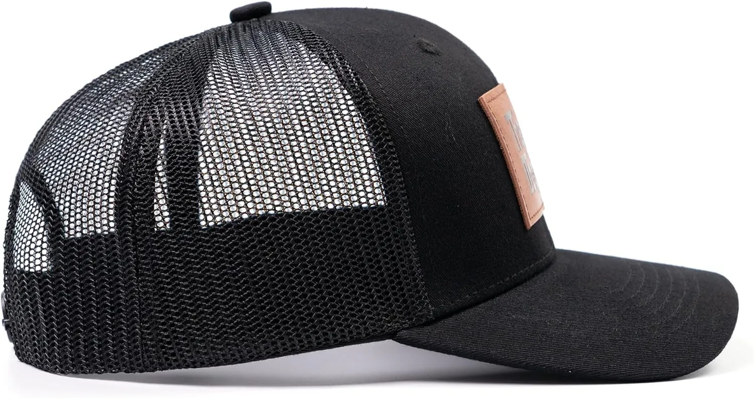 The Dogfather Trucker Hat for Men, Best Dog Dad Gifts, Adjustable Mesh Back Baseball Cap, Idea