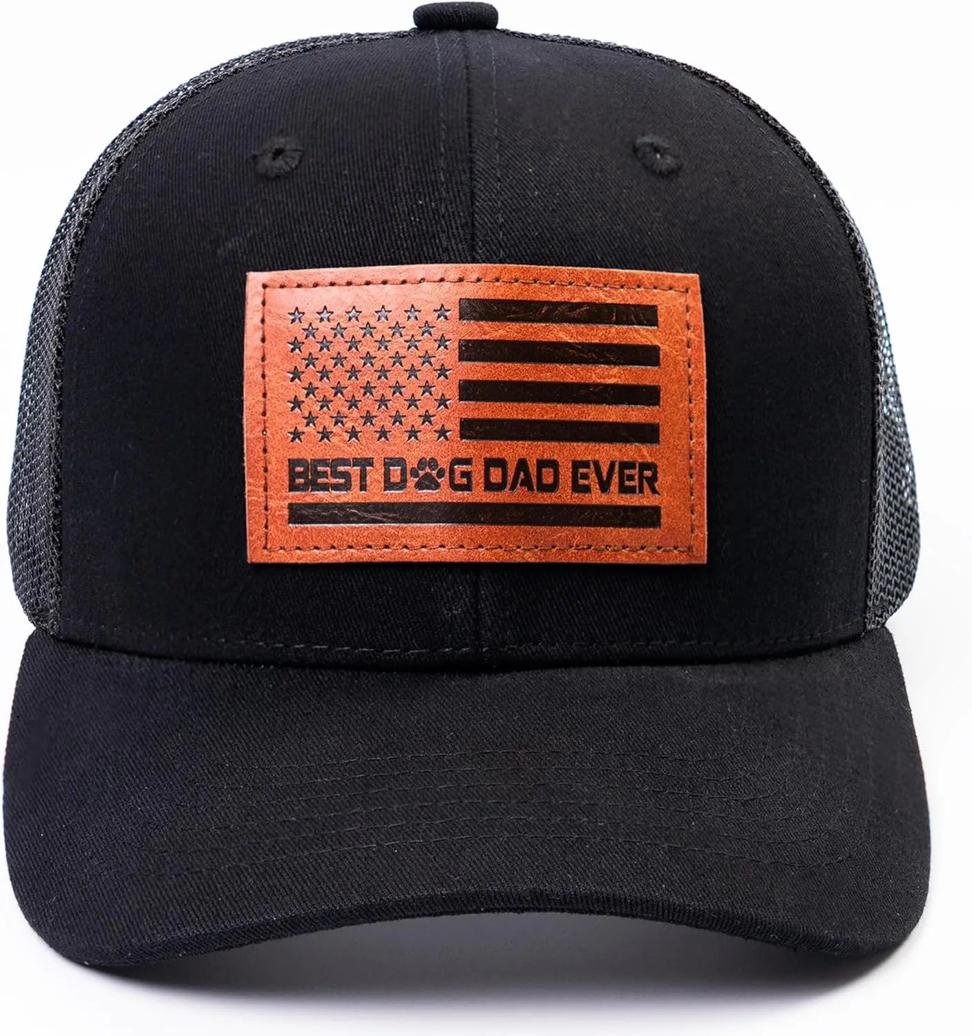 The Dogfather Trucker Hat for Men, Best Dog Dad Gifts, Adjustable Mesh Back Baseball Cap, Idea