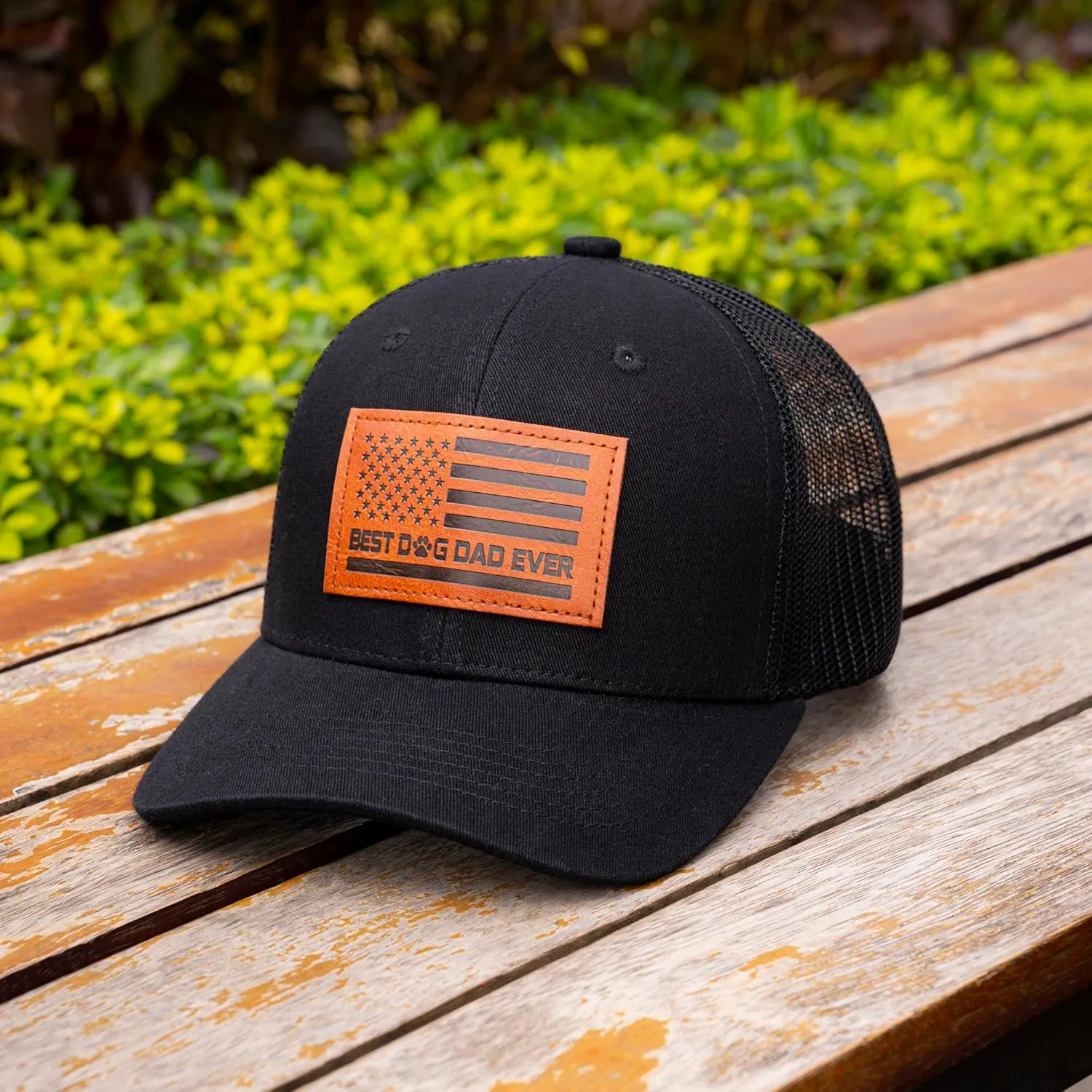 The Dogfather Trucker Hat for Men, Best Dog Dad Gifts, Adjustable Mesh Back Baseball Cap, Idea