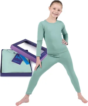 Thermal Underwear for Kids Girls Thermals Top & Bottom Set Long Underwear Base Layer Pajamas