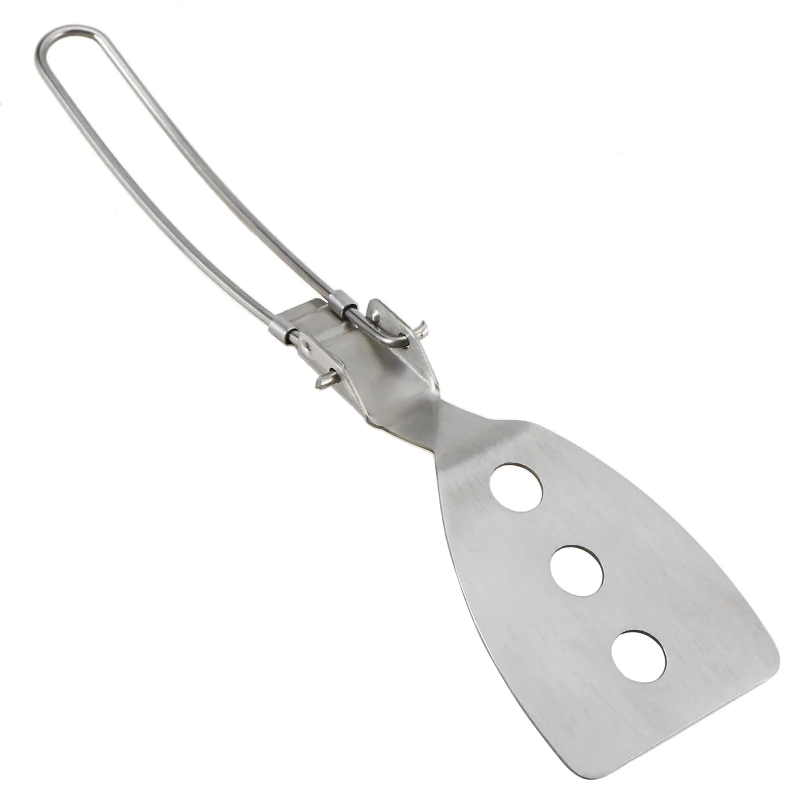 TOMSHOO Stainless Steel Folding Spatula – Compact Cooking Turner for Camping & BBQs