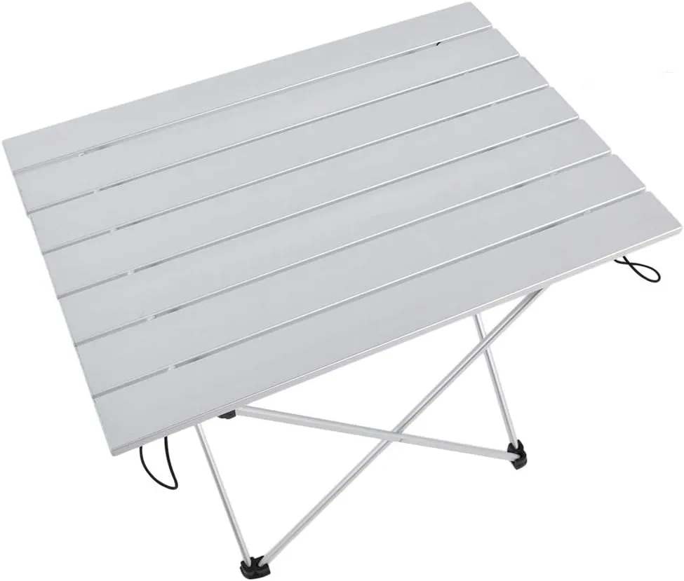 Topyond Small Aluminum Alloy Foldable Desk Table - Outdoor Camping Aluminum Table for Camping Hiking Backpacking Outdoor Picnic(Large)