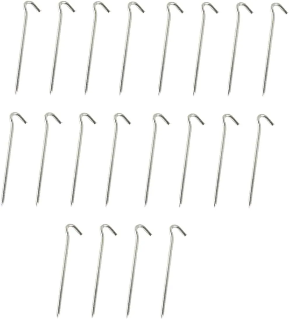 Totority 20pcs Iron Ground Pegs Windproof Tent Stakes for Outdoor Camping Lightweight and for Securing Tents Tarps Awnings and Garden Nettings