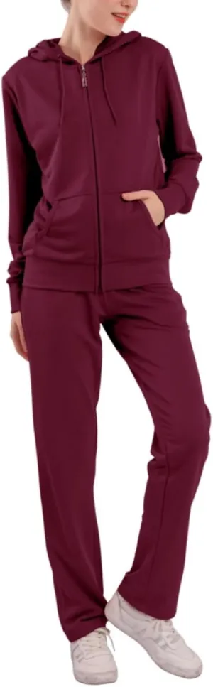 Tracksuit Sets for Women 2 Piece Lightweight Sweatsuit Casual Zip Up Hoodie and Sweatpant Jogging Suit Set