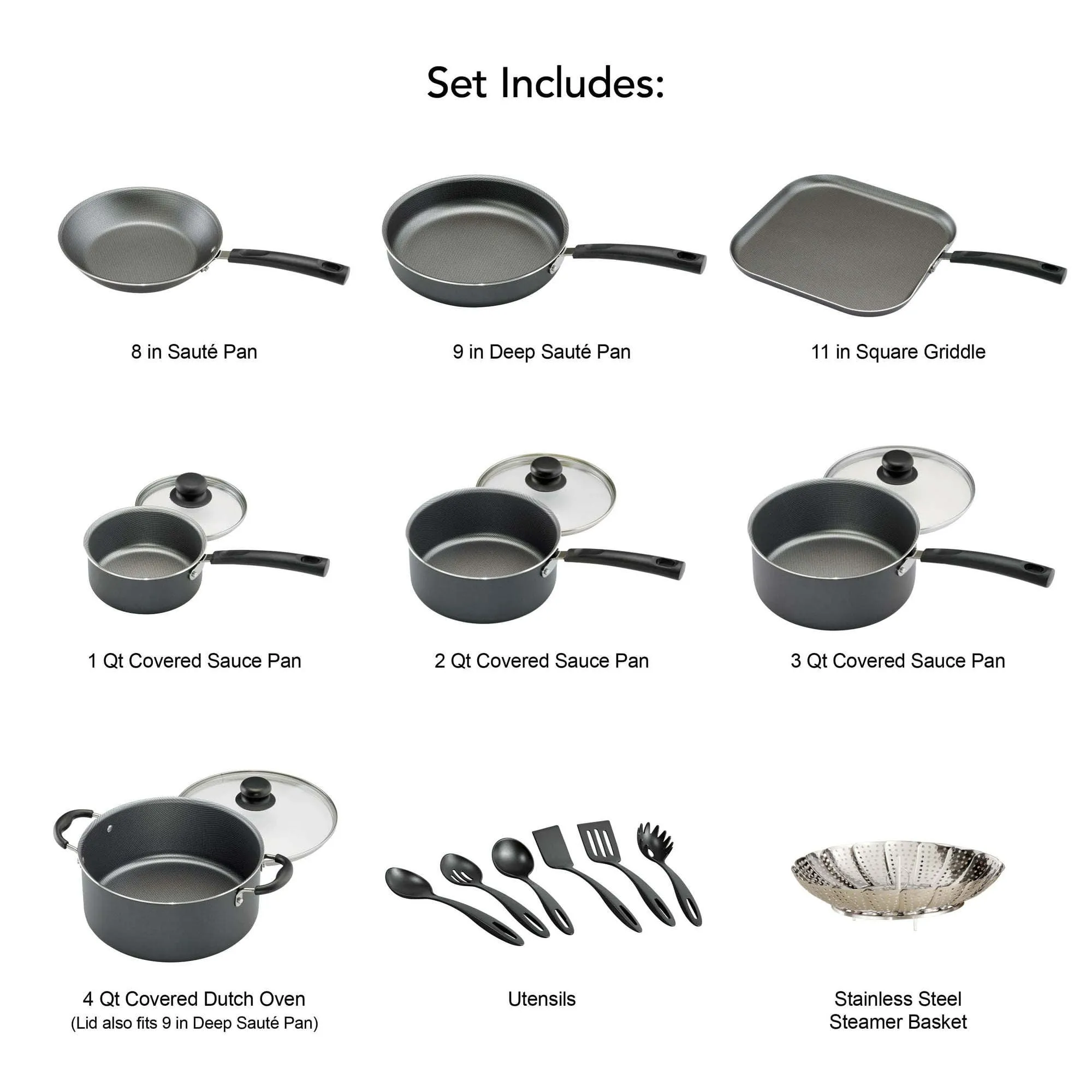 Tramontina Primeware 18pc Non-Stick Cookware Set