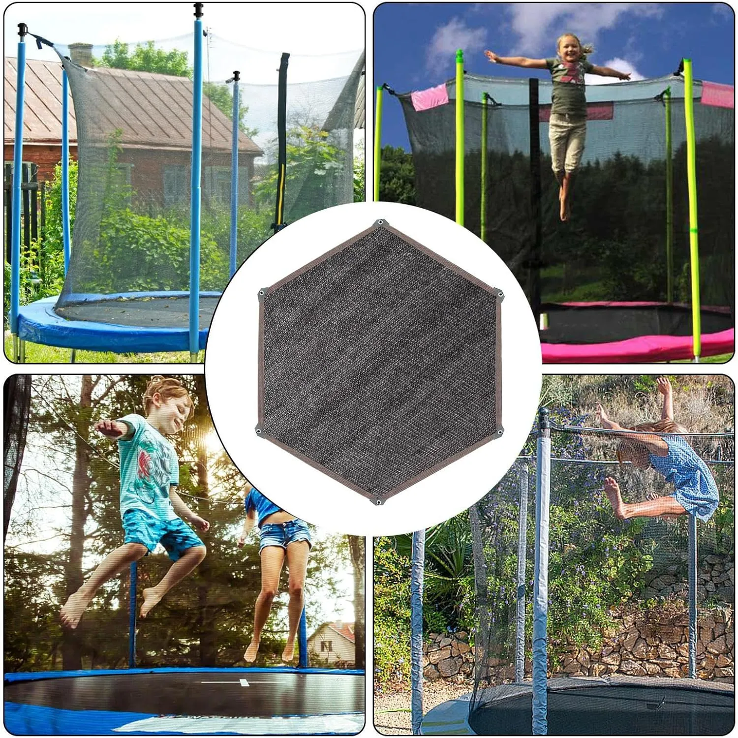 Trampoline Shade Cover, 6ft 8ft 10ft 12ft 14ft UV Protection Trampoline Tent Cover, Trampolines Top Covers, Tear Resistant Tent, for Outdoors Backyard Playground