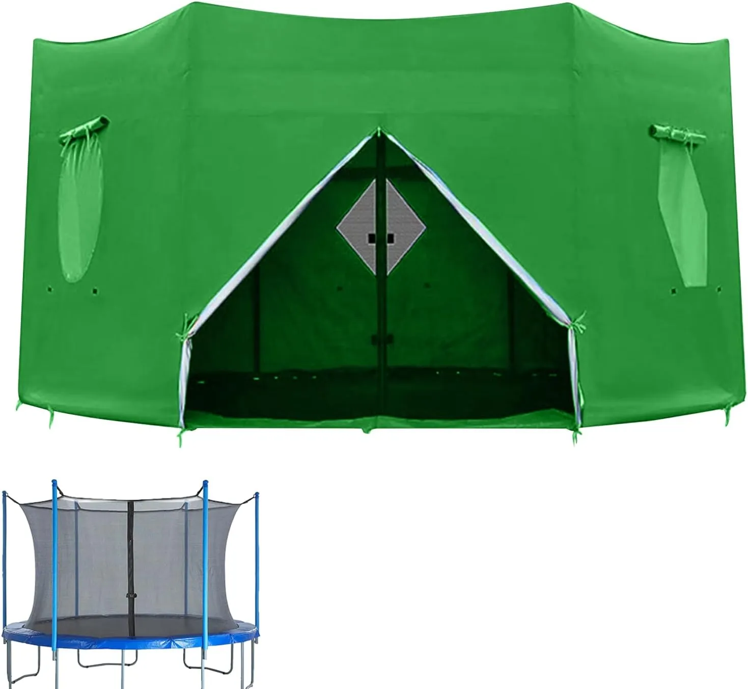 Trampoline Tent - Anti-Uv Cover | Trampoline Top Screen, Backyard Fun Sun Shelter, Shade Cover, Outdoor 6ft 8ft 10ft 12ft 14ft Sun Protection Canopy for Backyard Playground