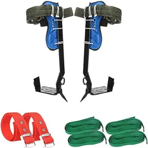 Tree Climbing Gear, 304 Stainless Steel Tree Climbing Tool, Pole Climbing Spikes Adjustable Climbing Tree Shoes Non-Slip Pedal for Hunting Observation, Picking Fruit, Jungle Survival