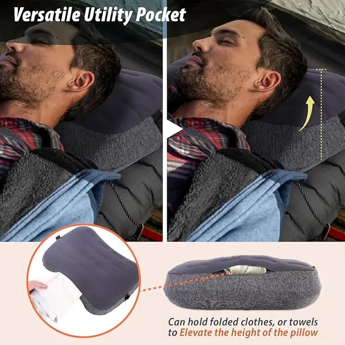 TREKOLOGY Inflatable Camping Pillow - Packable Camp Pillow for Backpacking, Hiking, and Sleeping - Compact, Portable, and Ergonomic Design - Perfect Travel Companion- ALUFT Ultralight Mint SE