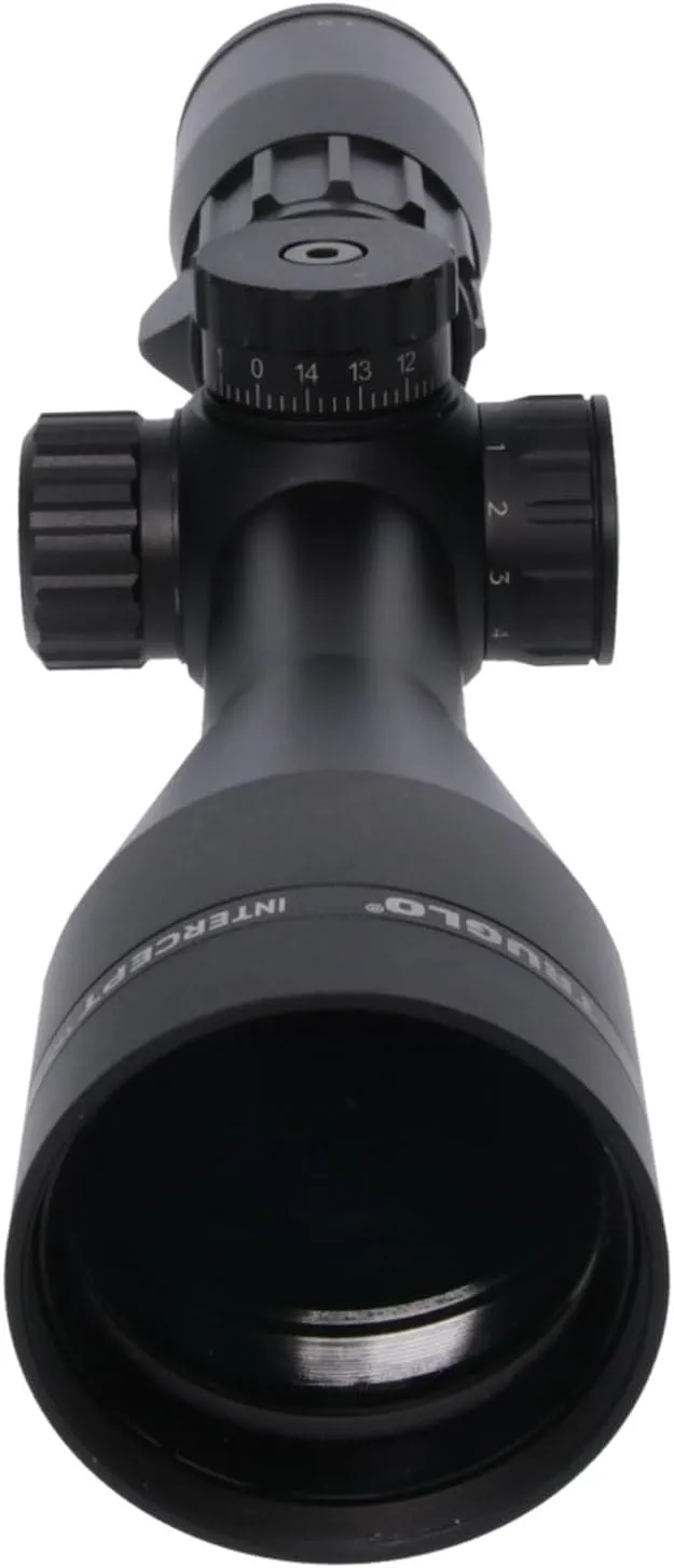 TRUGLO Intercept Tactical Hunting Shooting Durable Waterproof Fogproof Scratch-Resistant 1" Tube Illuminated Reticle Riflescope with Scope Cover Included