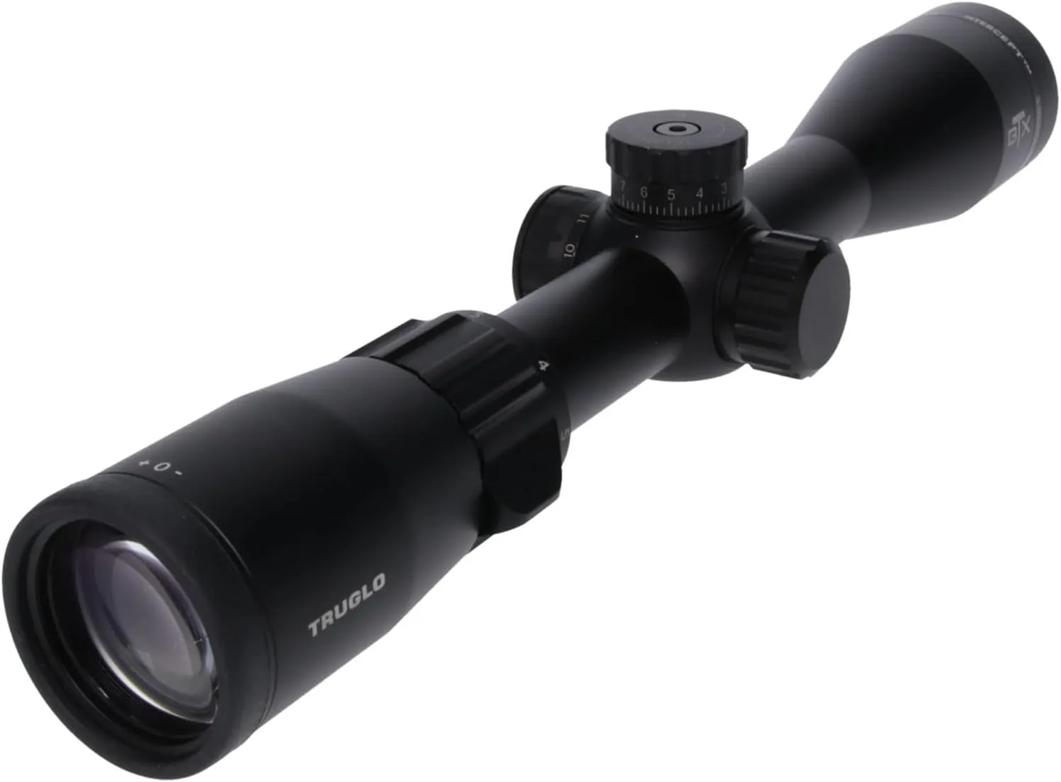 TRUGLO Intercept Tactical Hunting Shooting Durable Waterproof Fogproof Scratch-Resistant 1" Tube Illuminated Reticle Riflescope with Scope Cover Included