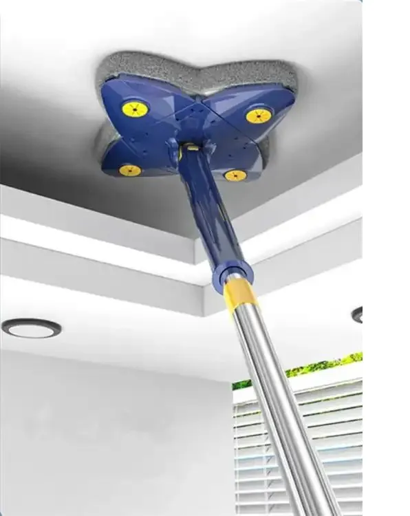 Twist Clover Magic Mop Free Hand Self Wringing360 Squeeze Xtype Rotation Household Cleaning Bathroom Dusting Foldable Head Tool With Box