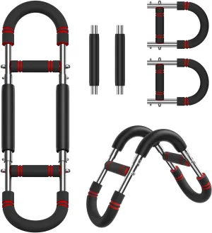 Twister Arm Trainer, Adjustable Resistance Spring Workout Bar for Chest, Arms, Shoulders and Forearms Muscle Training, Portable Home Fitness Equipment, Upper Body Strength Trainer