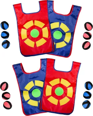 Ultimate Dodgeball Game for Kids | 4-Player Toy Set 4 Vests, 12 Dodge Balls, 1 Drawstring Bag | Fun Indoor and Outside Dodge Tag Game for Boys and Girls 6  Years