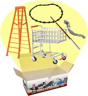 Ultimate Five Piece Shopping Cart Accessory Set for Wrestling Action Figures