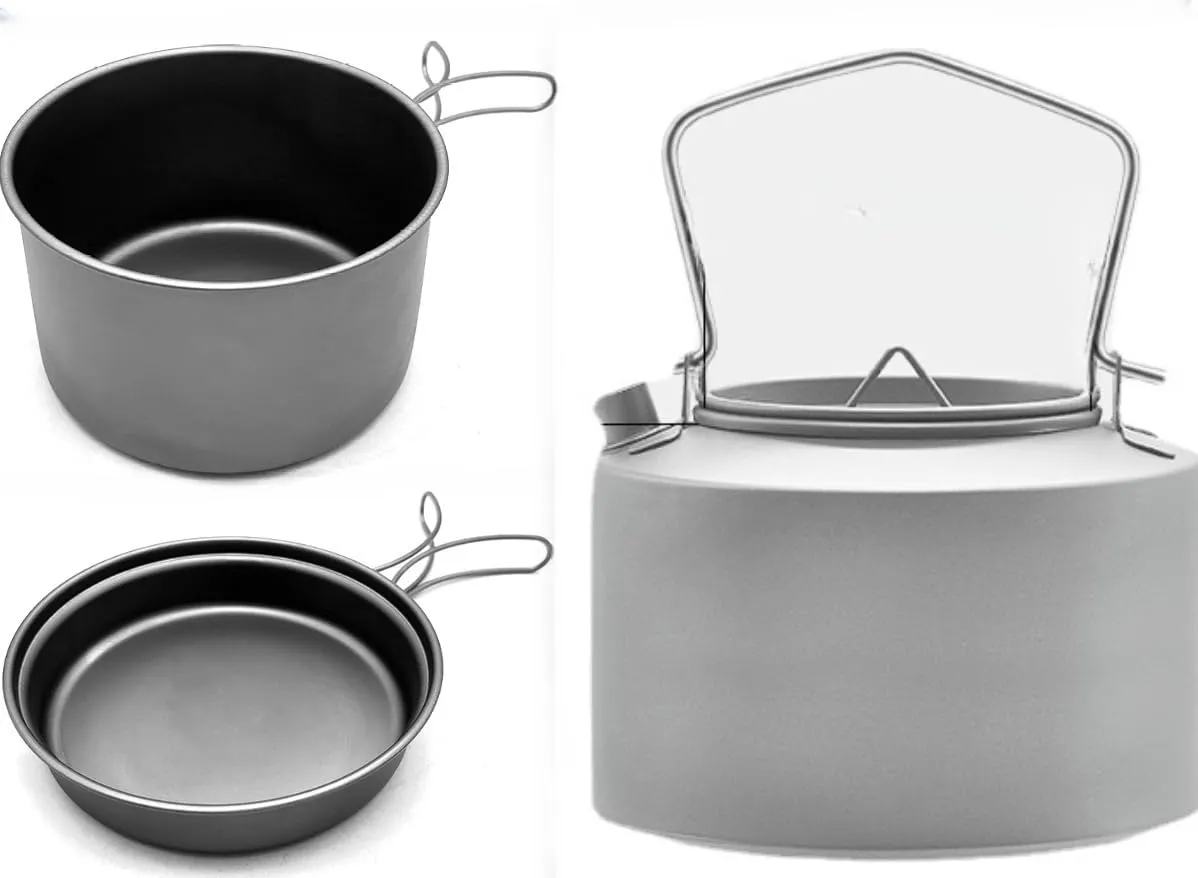 Ultimate Titanium Outdoor Camping Cookware Set: Lightweight, Corrosion-Resistant, and Built to Last