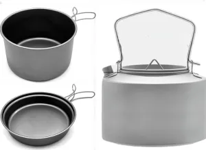 Ultimate Titanium Outdoor Camping Cookware Set: Lightweight, Corrosion-Resistant, and Built to Last