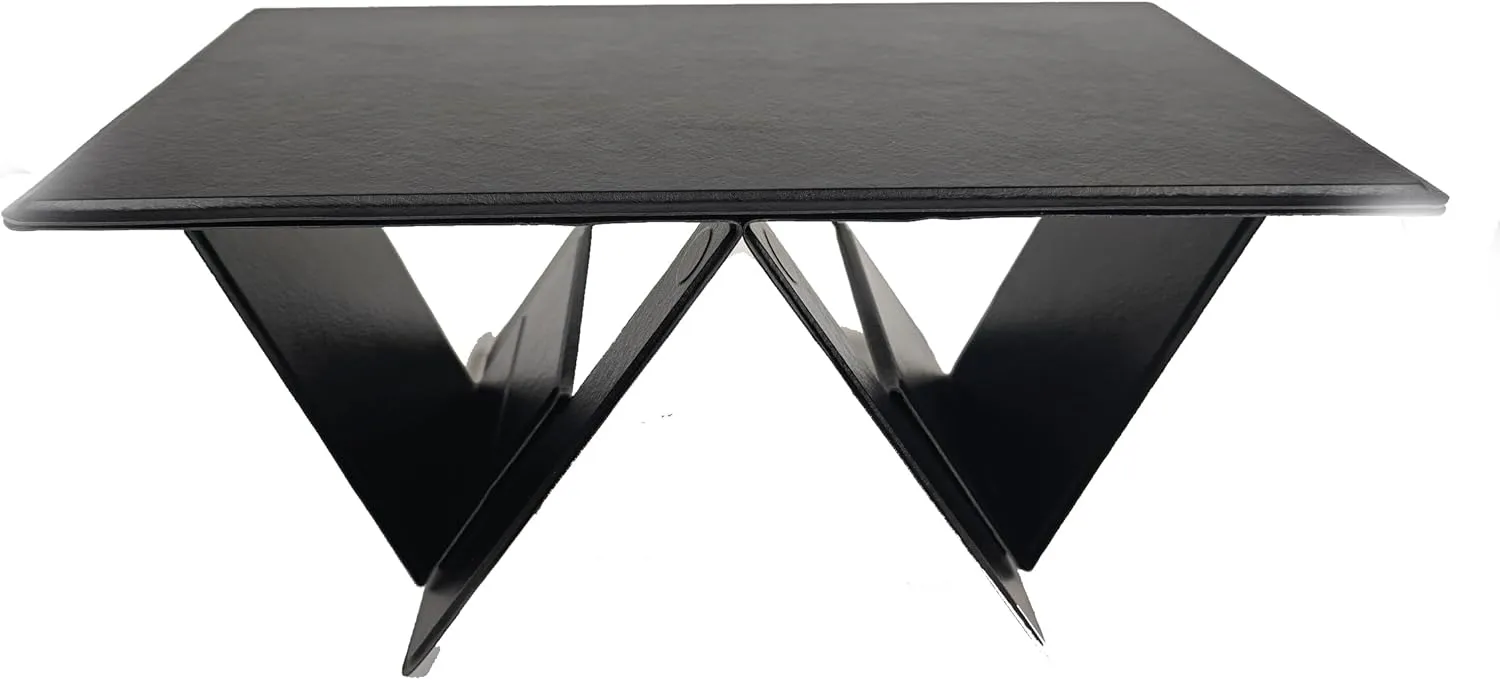 Ultra-Thin Portable Lap Desk - Foldable 0.39” Lightweight PU Desk for Home/Car/Camping, Adjustable Angle Laptop Table